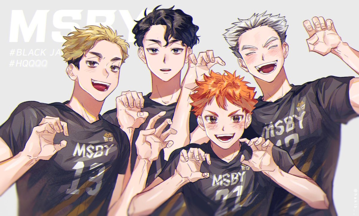 Хината Бокуто Атсуму и Сакуса