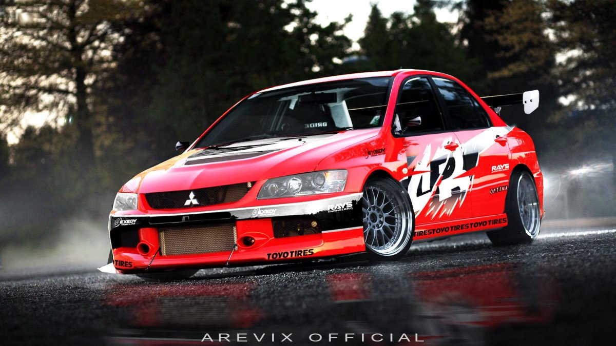 Mitsubishi Lancer EVO 4 дрифт
