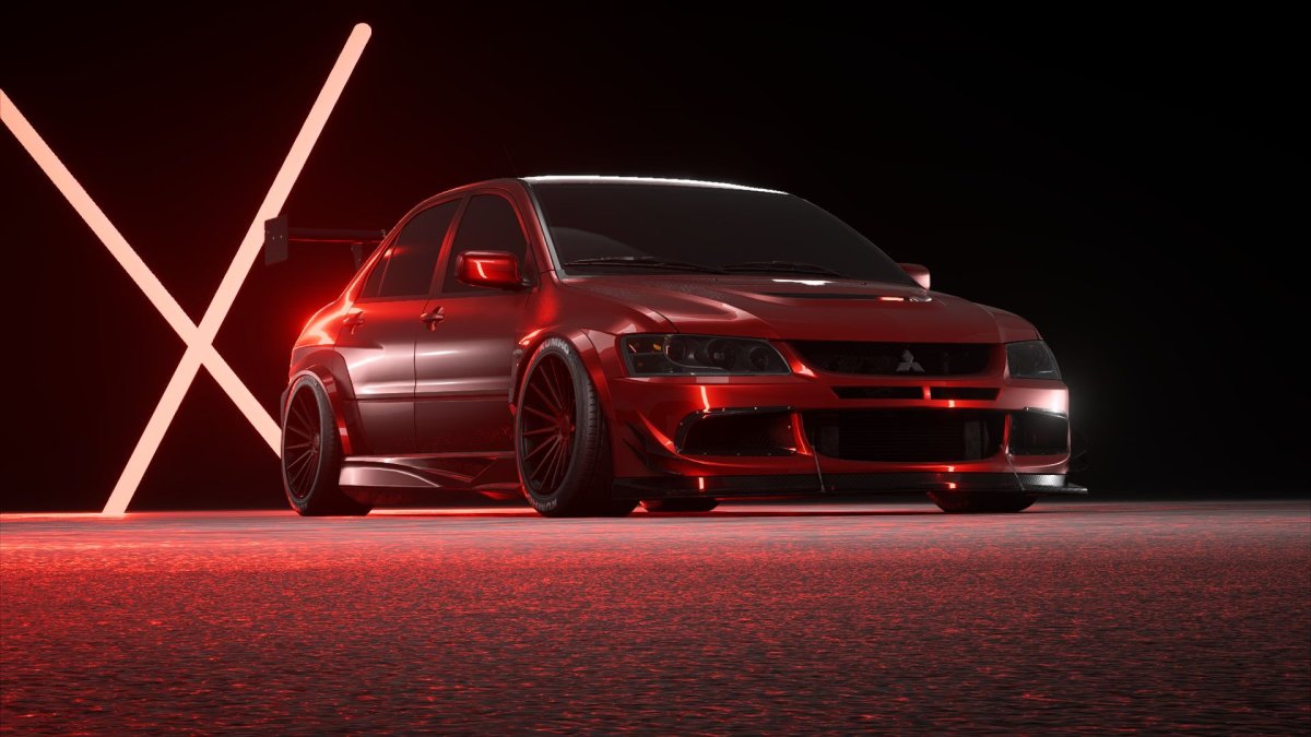 Mitsubishi Lancer Evolution 9 неон