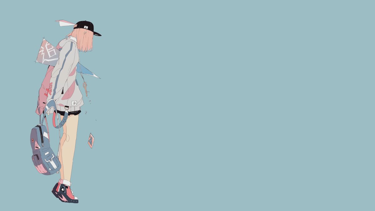 Анимешные обои пастельные