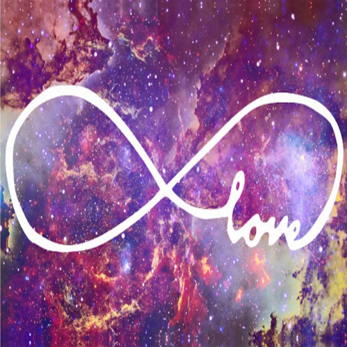 Знак бесконечности на фоне космоса