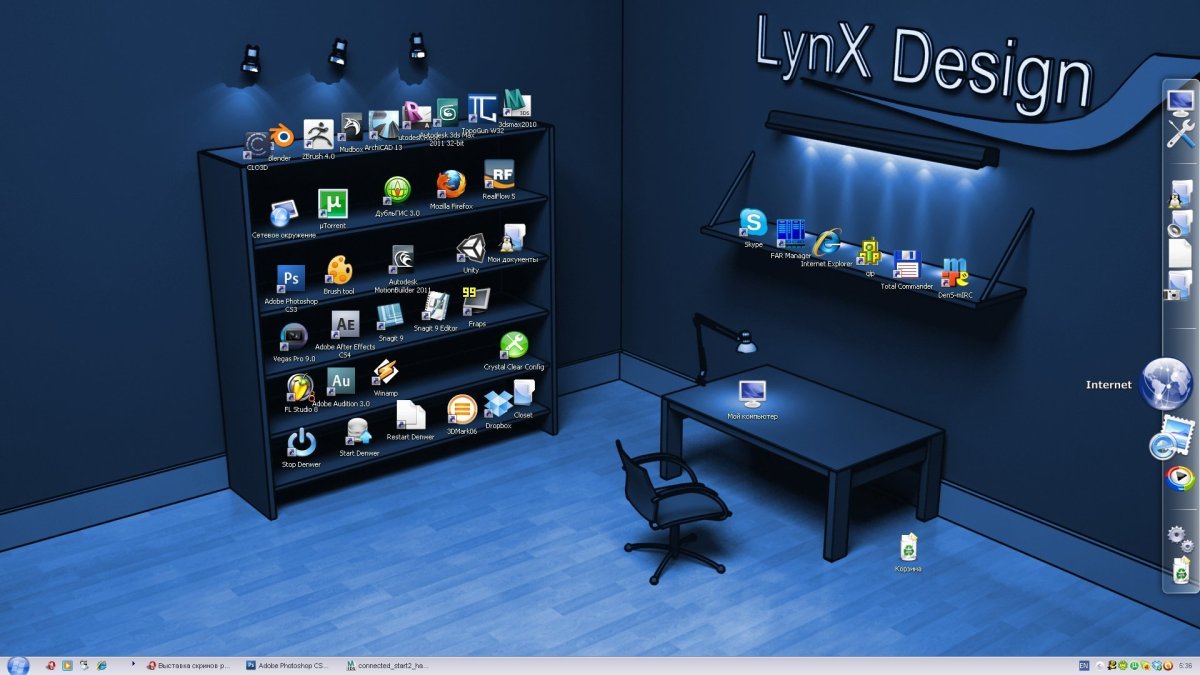 Рабочий стол полочки