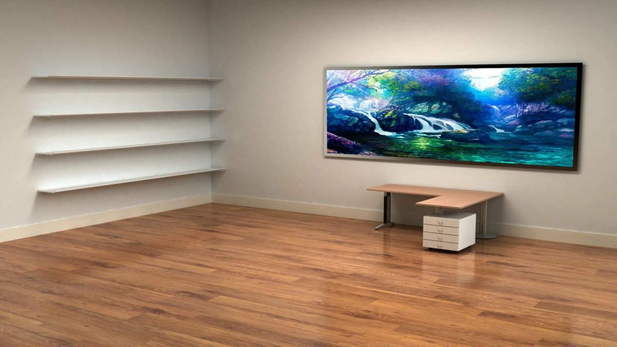 Рабочий стол с полками