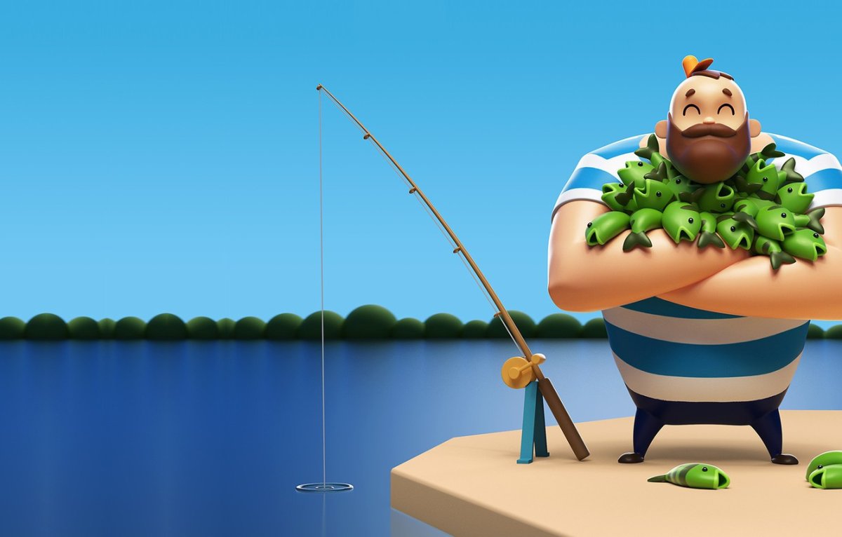 Фон рыбалка для фотошопа