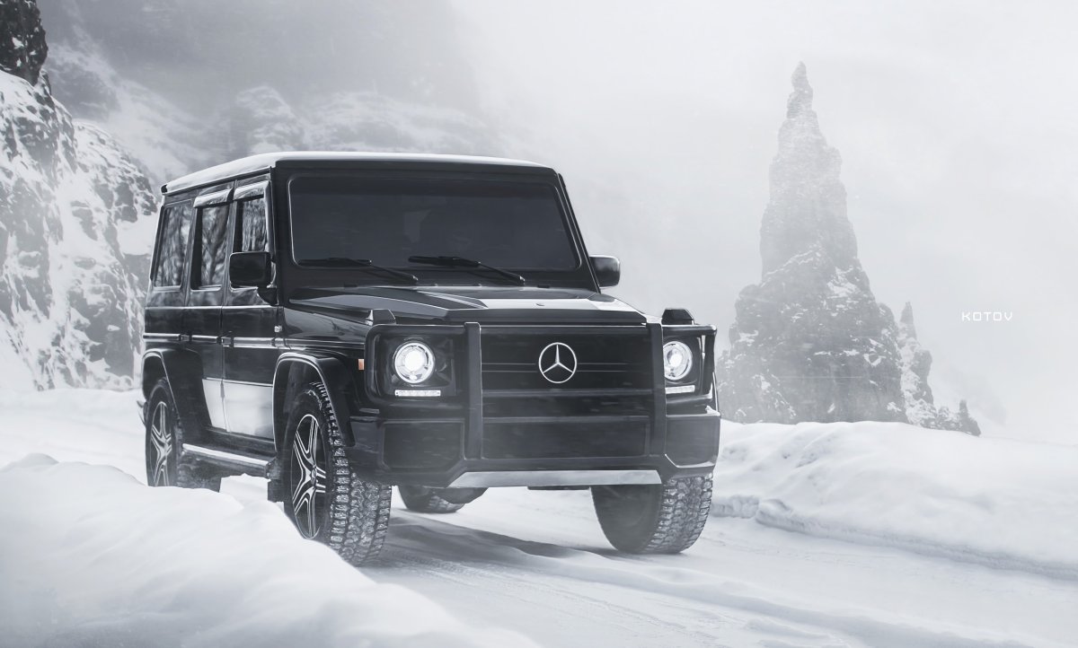 G63 Мерседес зима