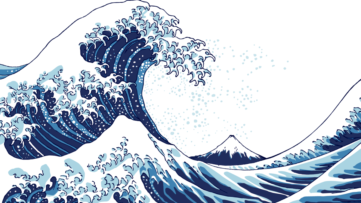 Кацусика Хокусай "большая волна в Канагаве", (1823—1831)