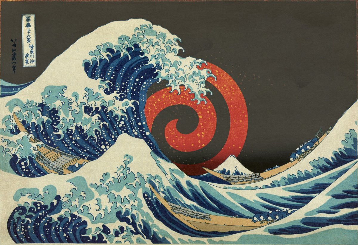 Кацусика Хокусай большая волна в Канагаве волны