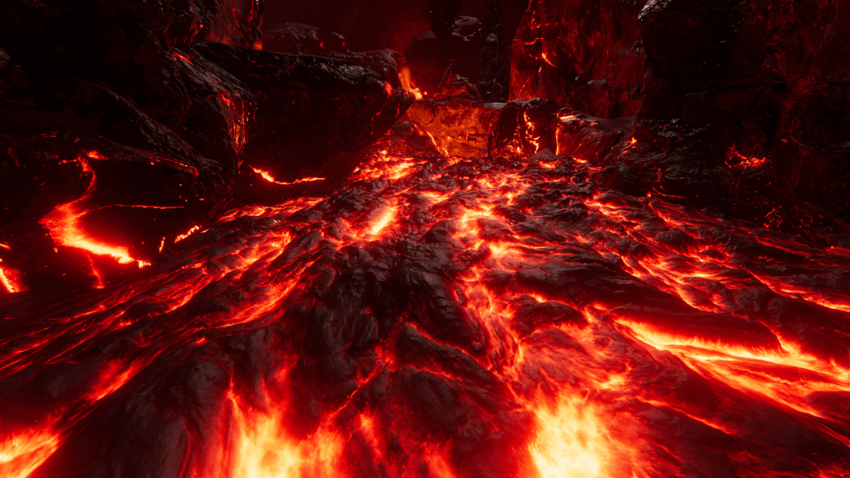 Дум лавовое озеро