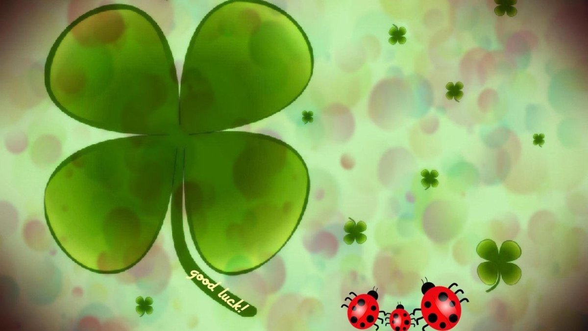 Фон Клевер четырехлистник