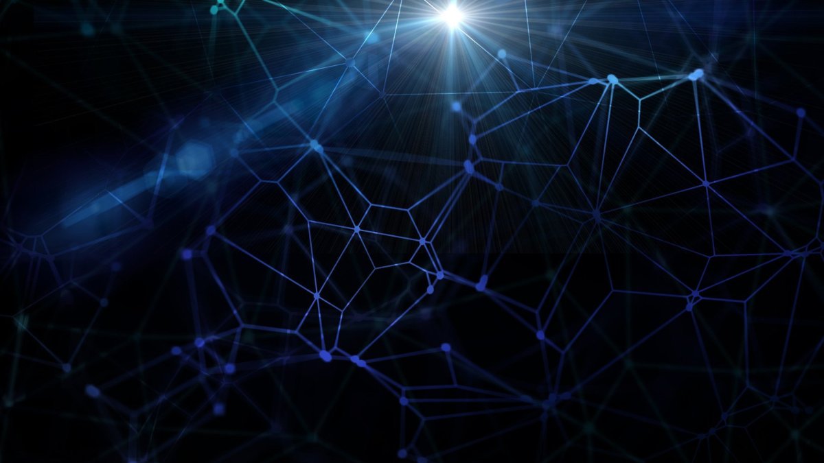 Нейронная сеть на черном фоне