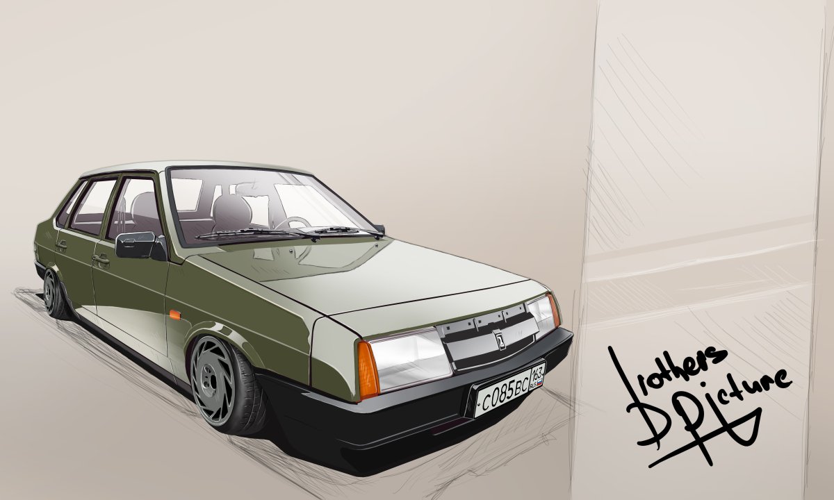 ВАЗ 2109 Black Nine Centre Side