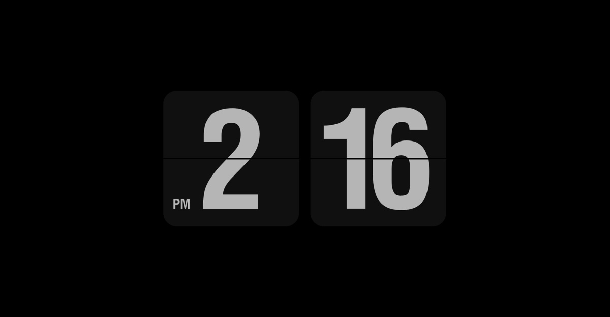 Заставка часы на макбук