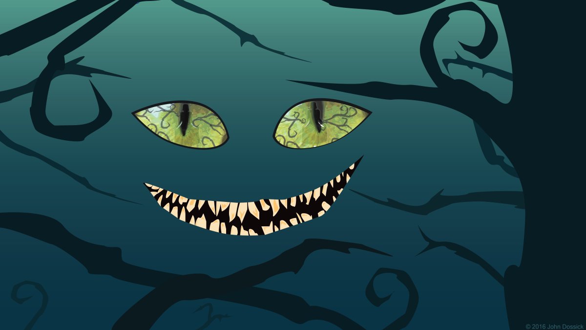 Чеширский кот обои