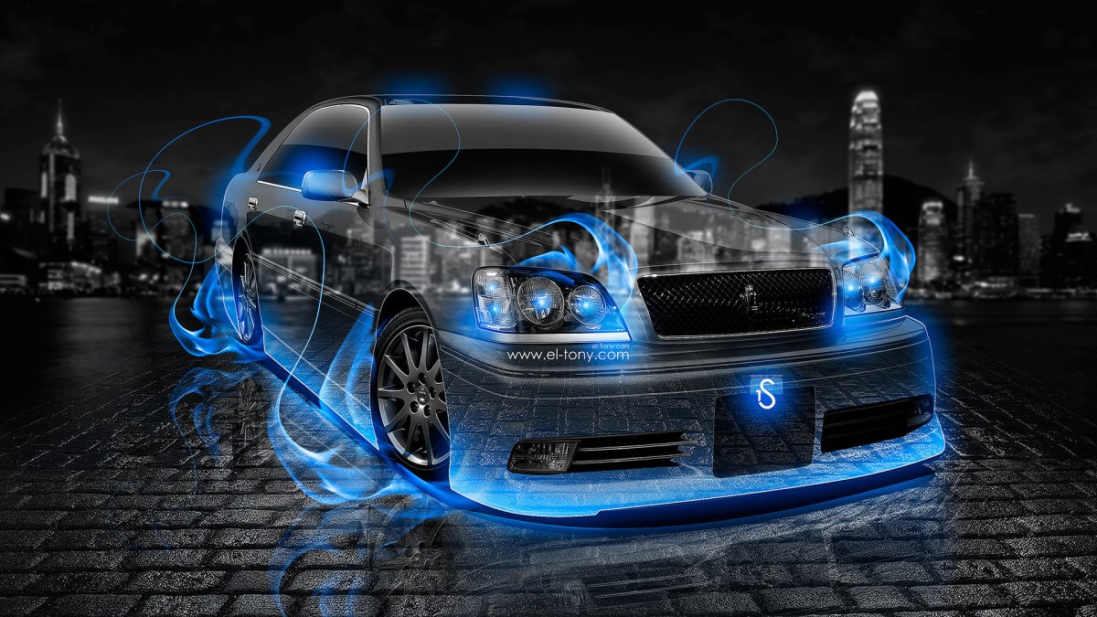 Неоновая Тойота Краун