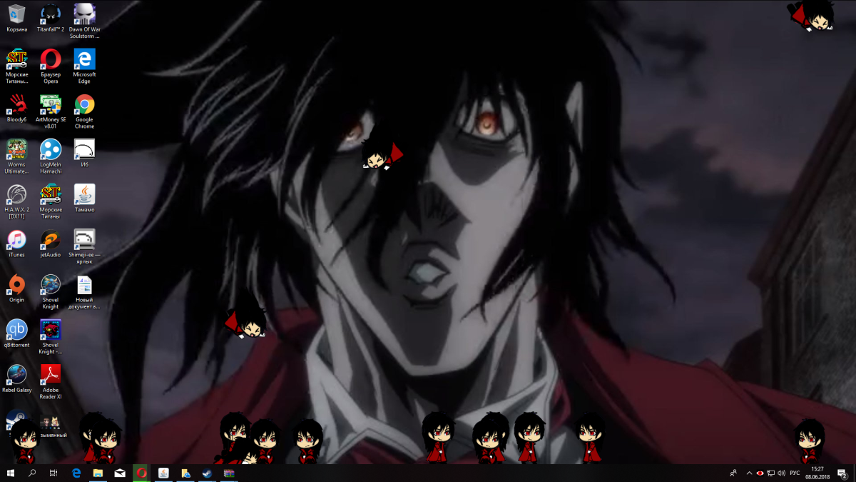 Алукард Хеллсинг безумная улыбка