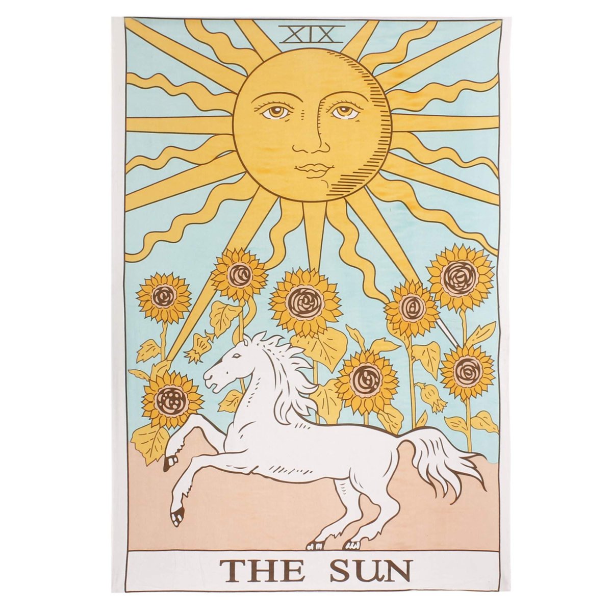 Женщина на лошади картина Таро солнце