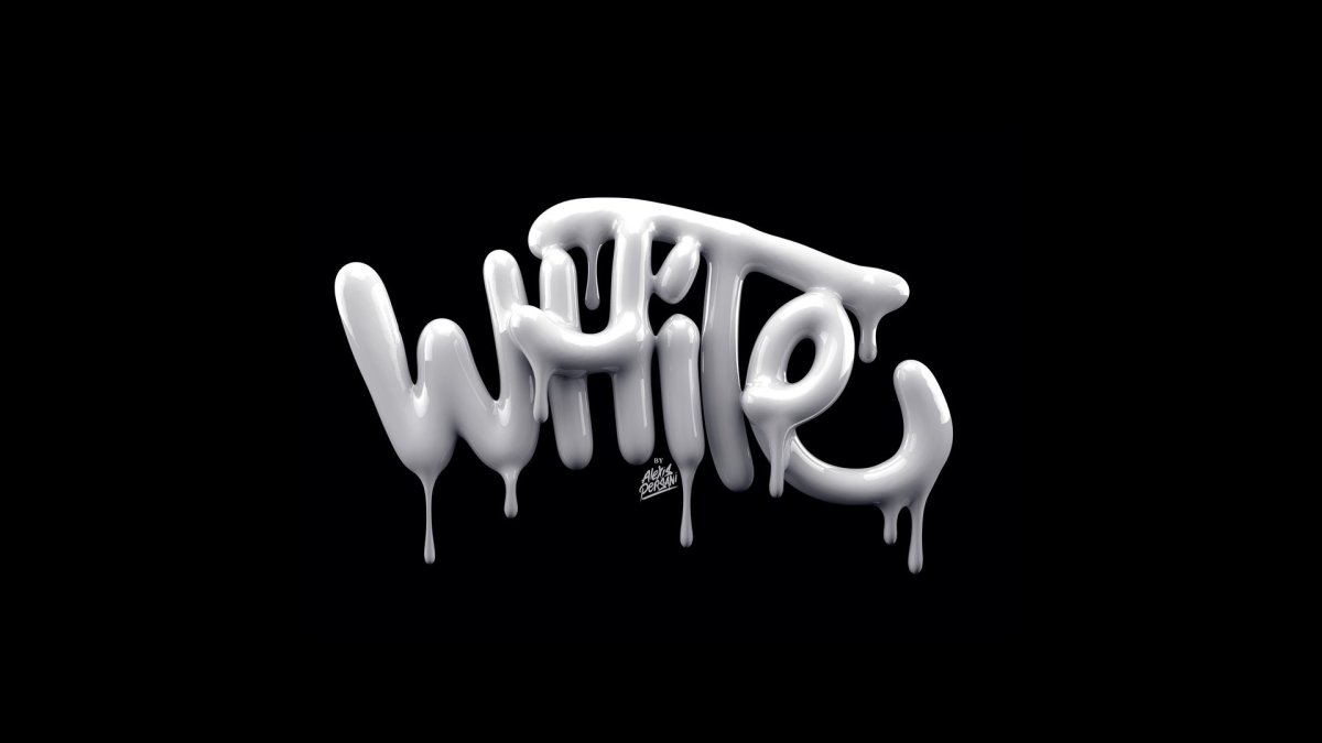 3d надпись White