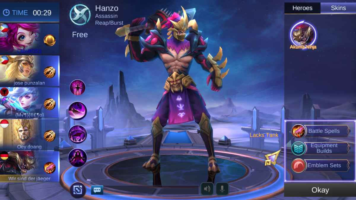 Ханзо mobile Legends