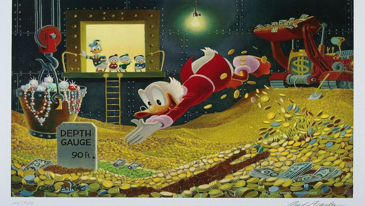 Скрудж макдак в золоте картина