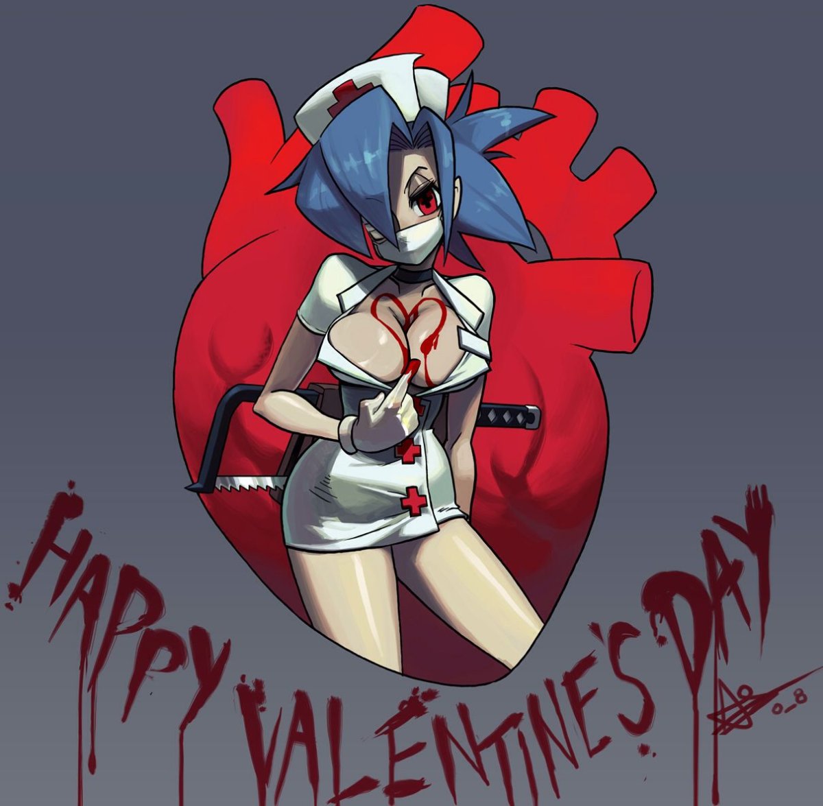 Валентайн Skullgirls арт