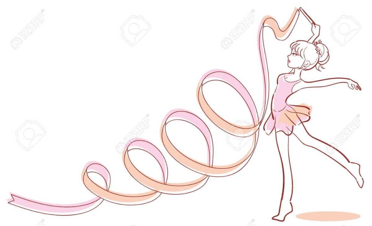 Художественная гимнастика на белом фоне