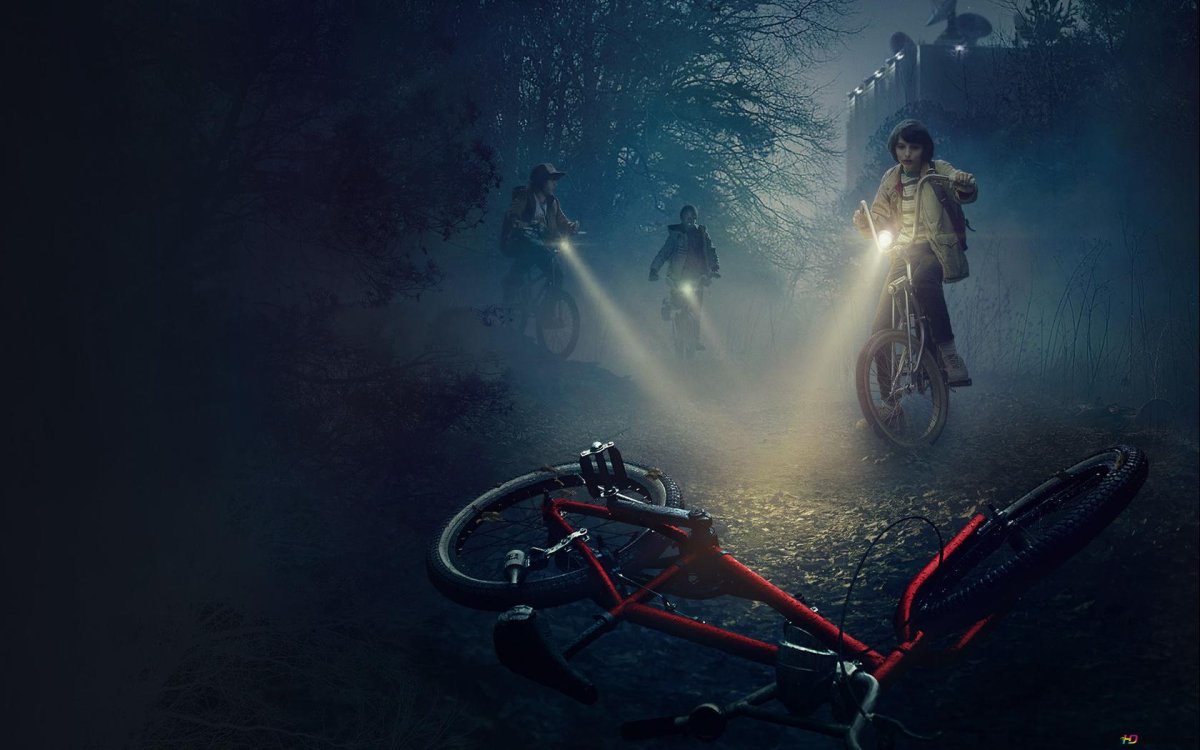 Очень странные дела 1 на велосипеде