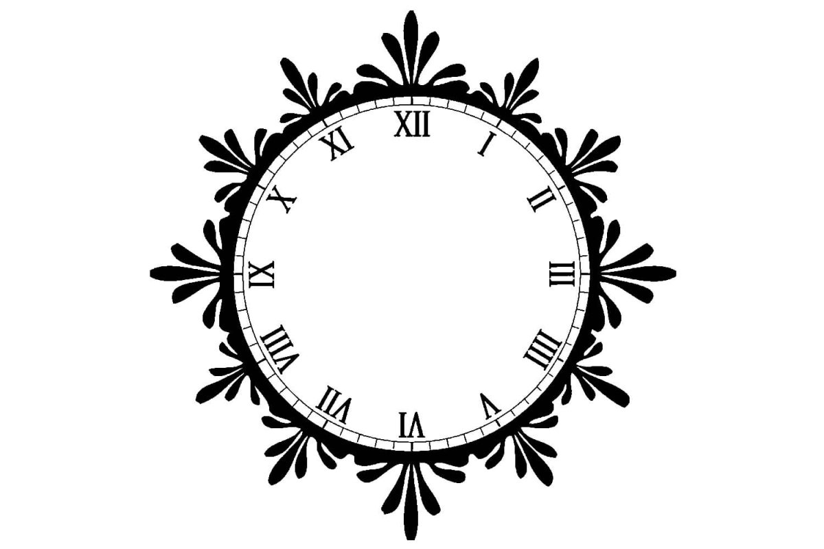 Трафарет часов