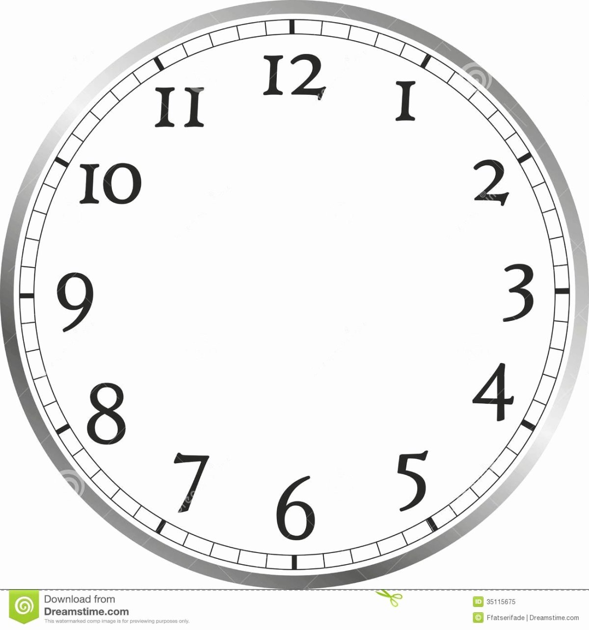 Циферблат часов шаблон