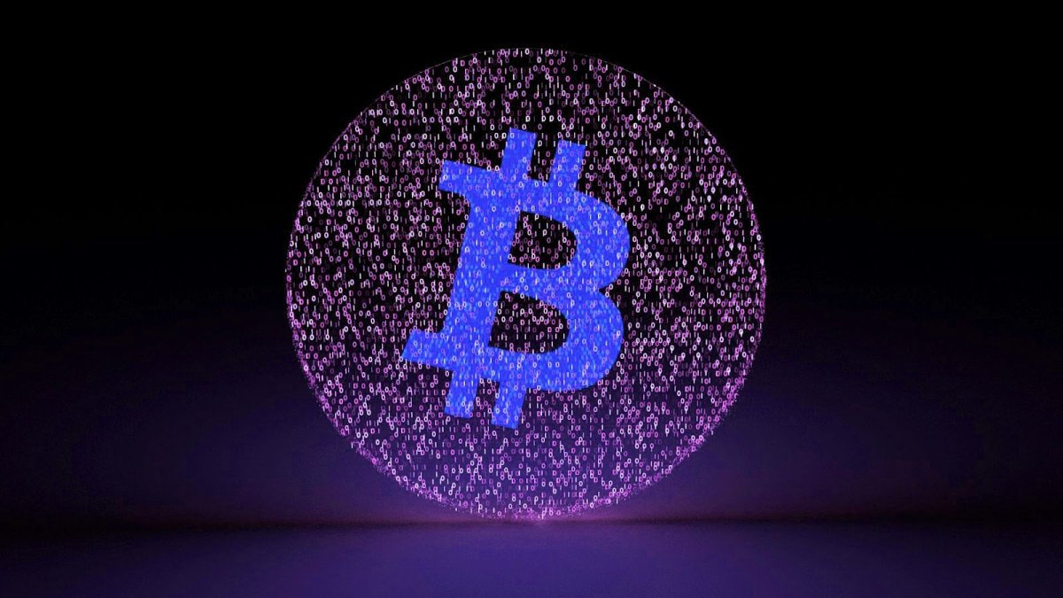 Биткоин фиолетовый