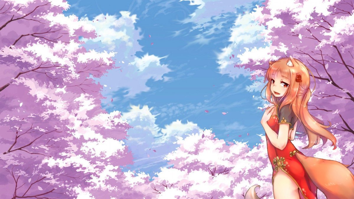 Обои на рабочий стол аниме весна