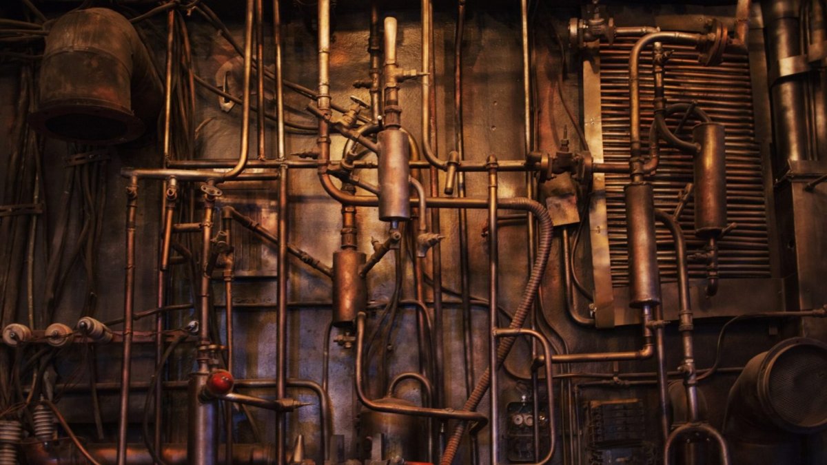 Нефтепровод на белом фоне