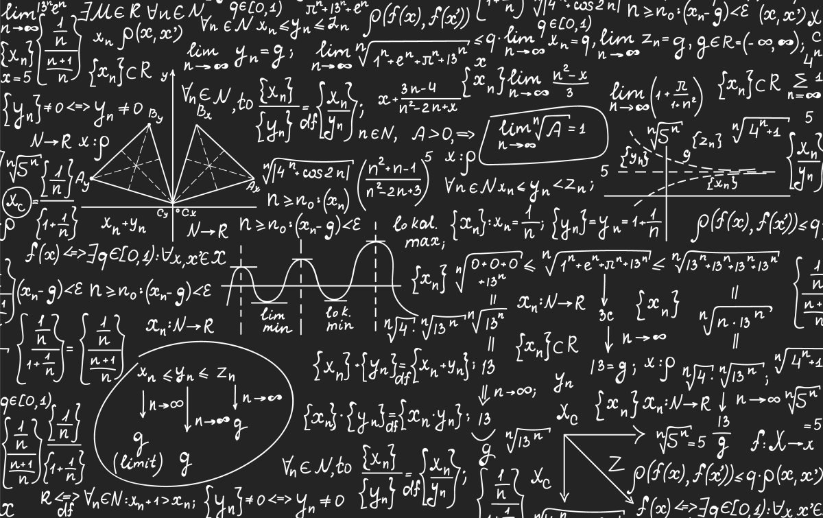 Математика доска с формулами