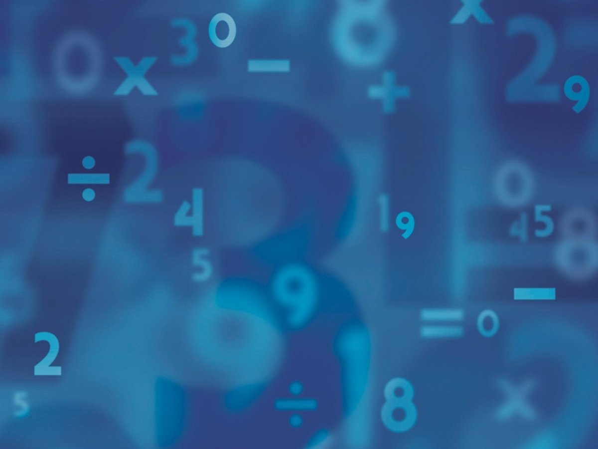 Синий математический фон