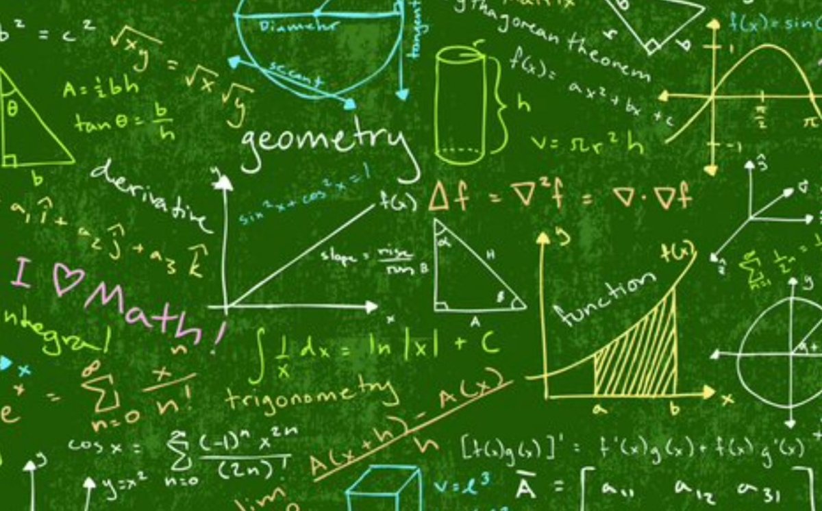 Учебник математики на зелёном фоне