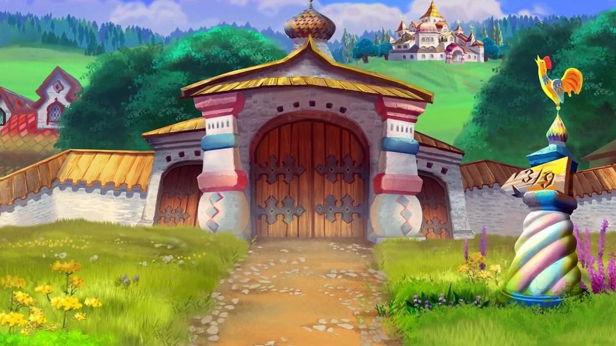 Тридевятое царство дворец акверель