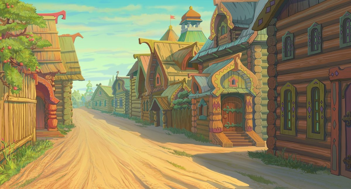 Сказочный город зимой