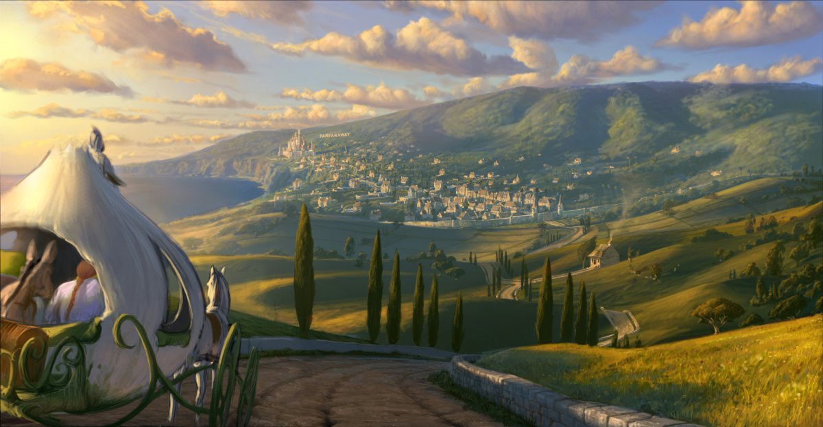 Тридевятое царство дворец акверель