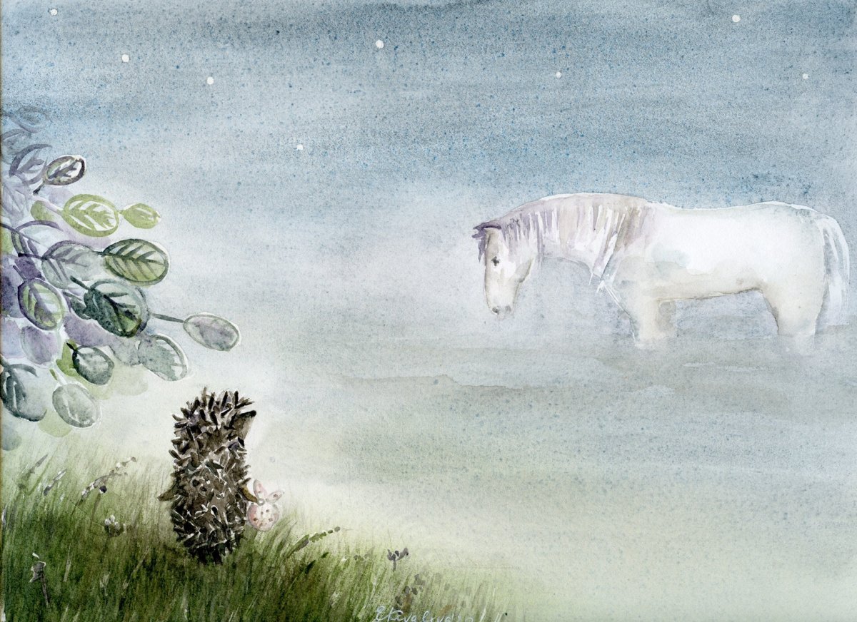 Мультфильм Ежик в тумане и лошадь