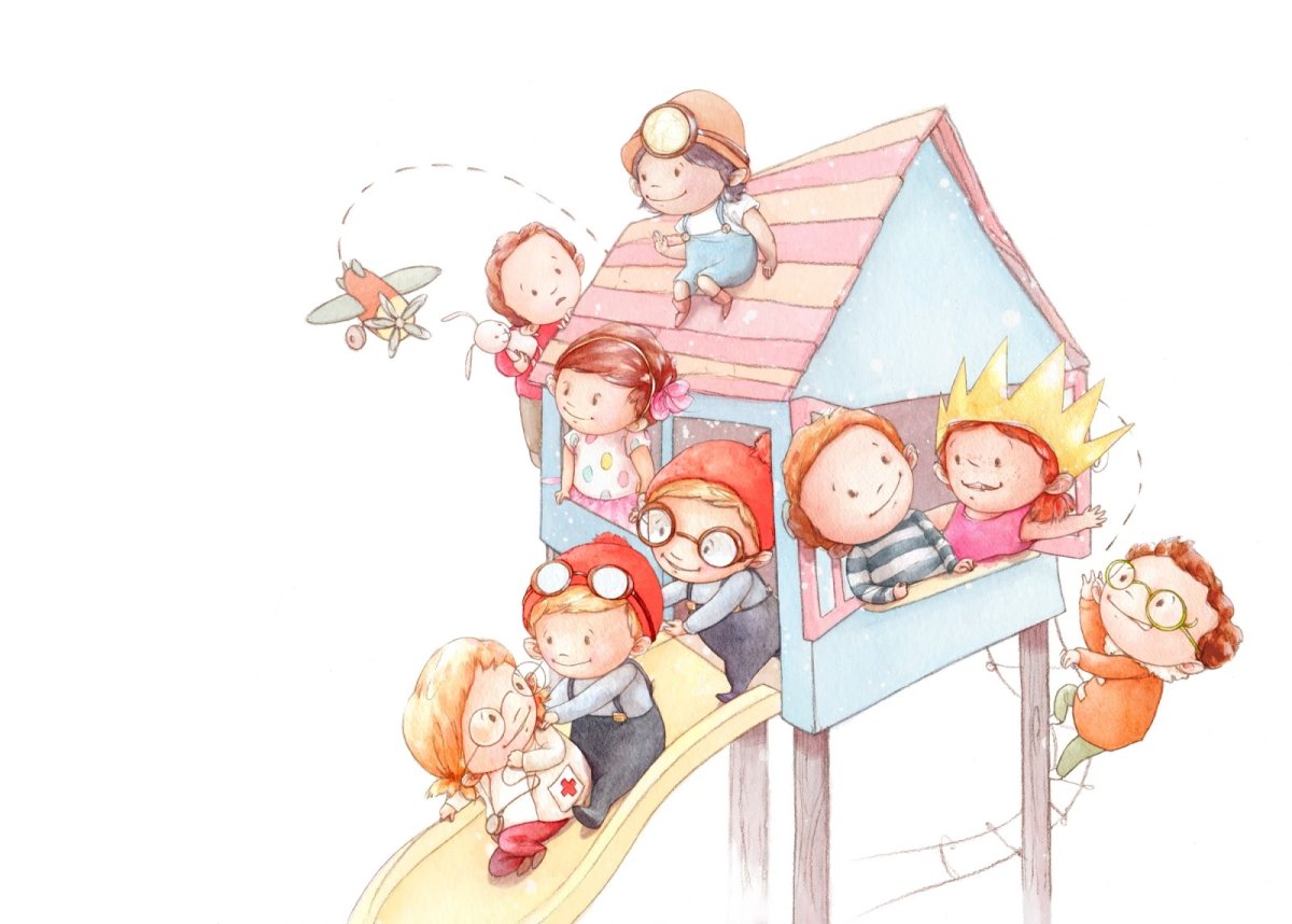 Воспитатель акварель