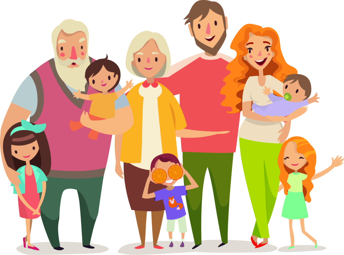Большая семья вектор