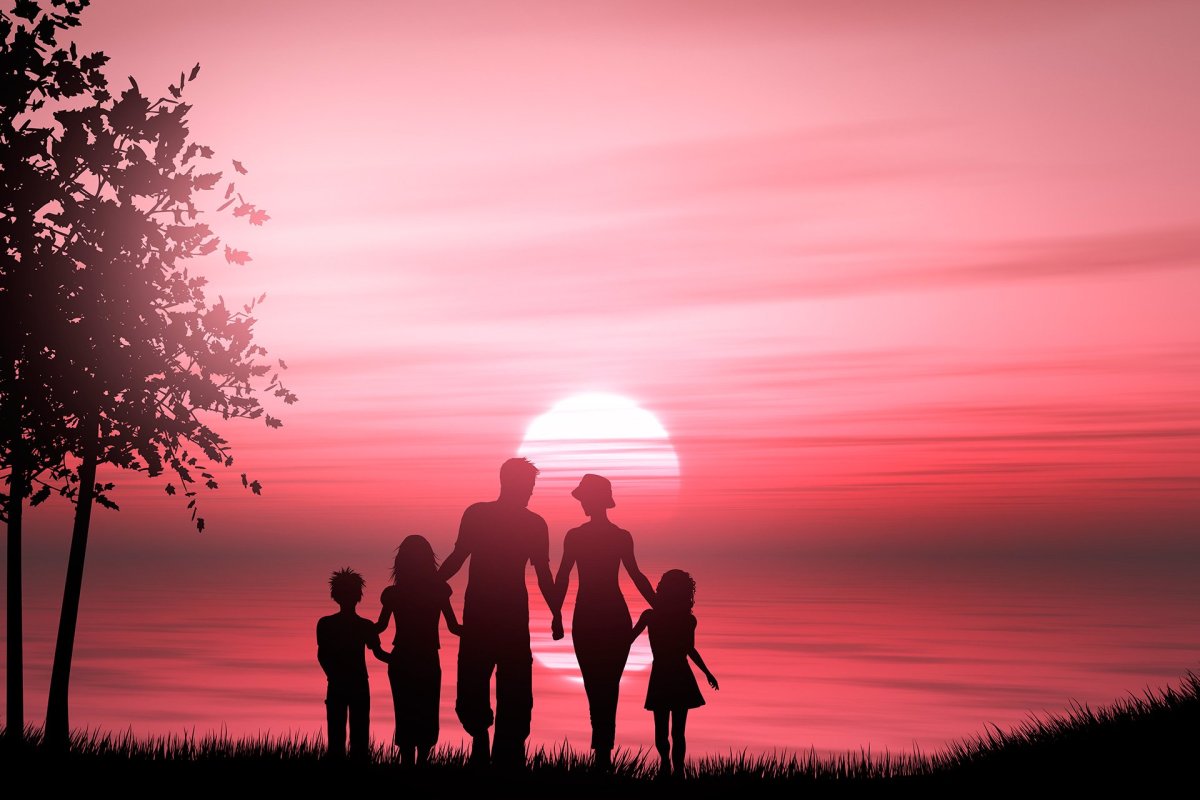 Силует счастливой сеиьи