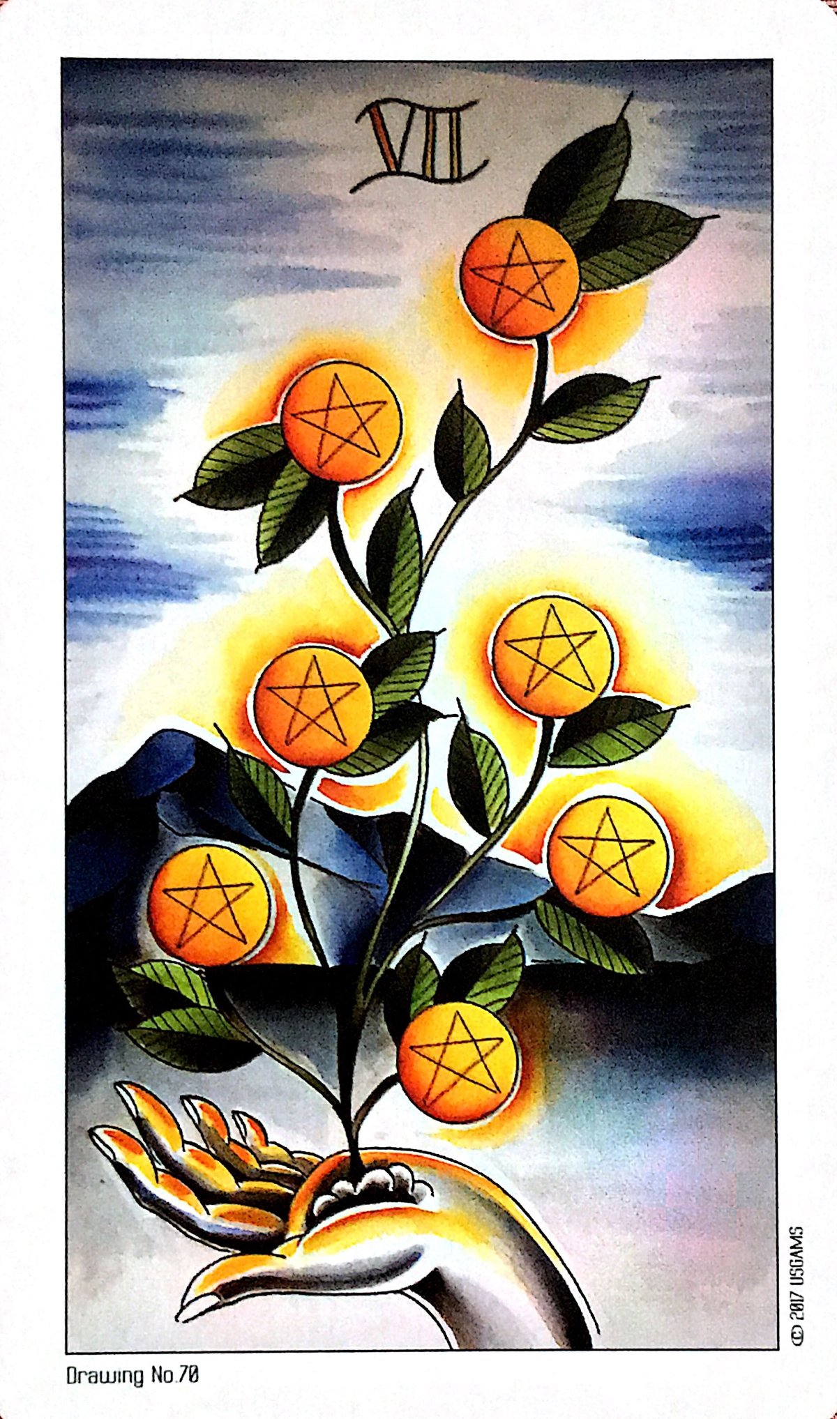 Туз пентаклей Райдер Уэйт