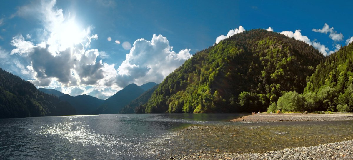 Берег озеро Рица Абхазия