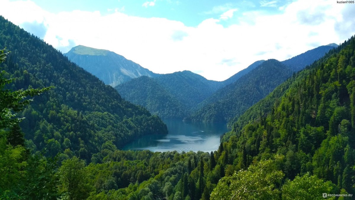 Озеро Рица Абхазия на рабочий стол