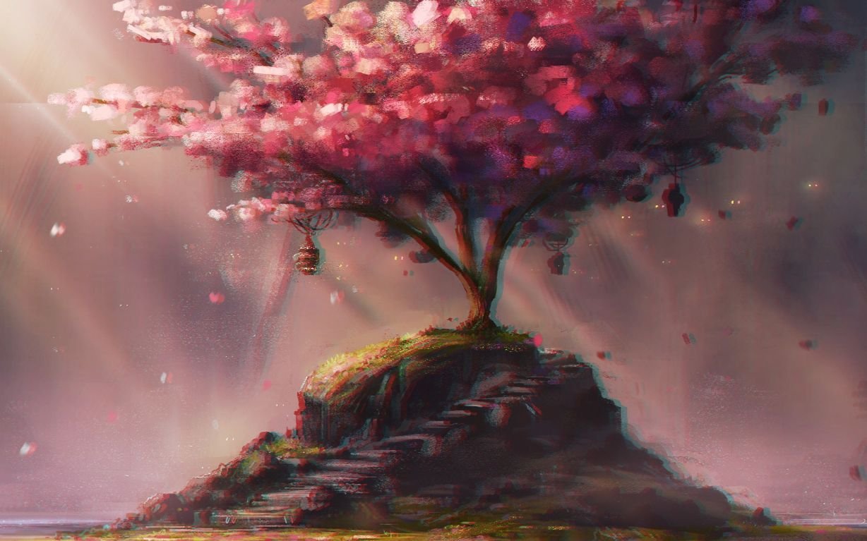 Дерево Сакура на Холме