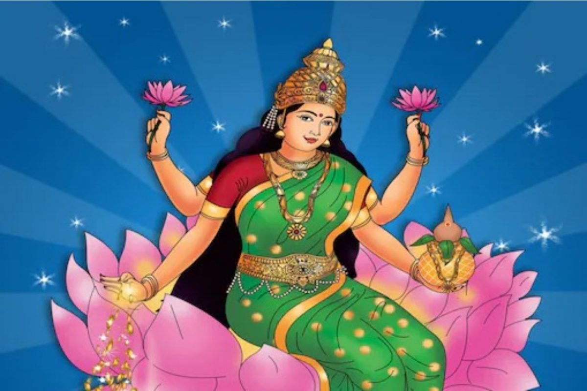 Богиня Лакшми обои на рабочий стол