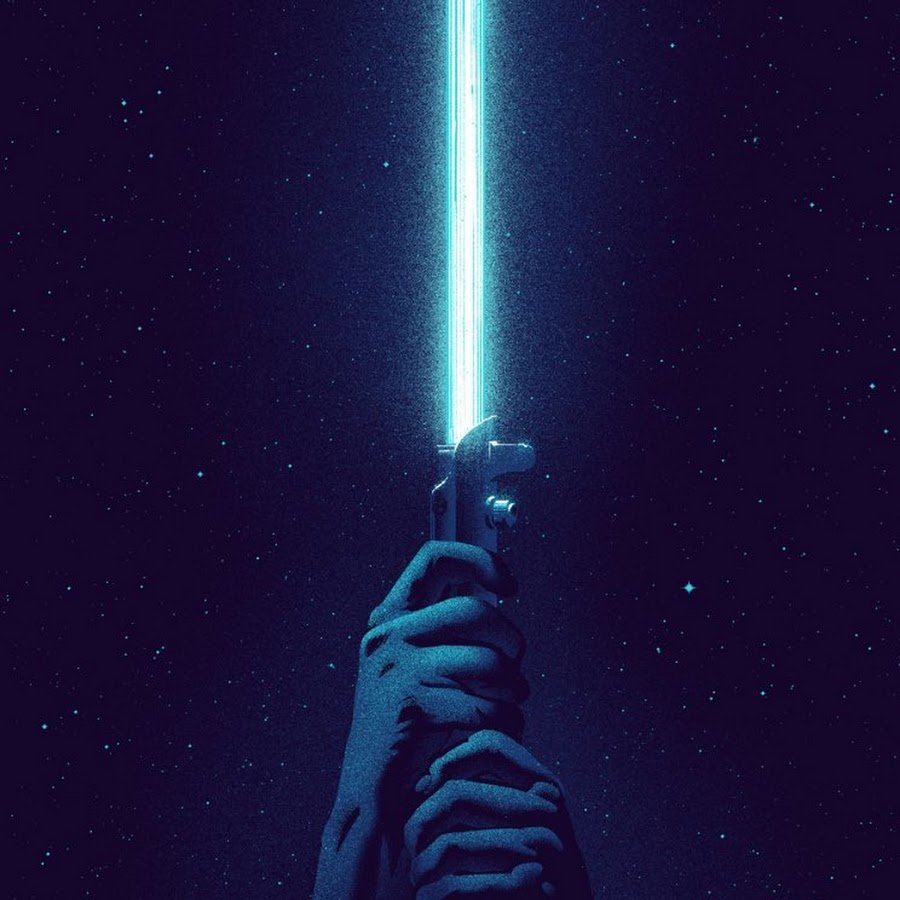 Световой меч синий арт Джедай