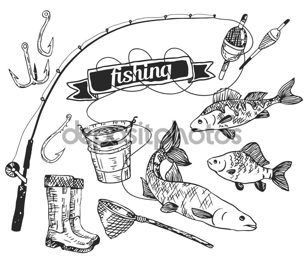 Графическое изображение рыбалки