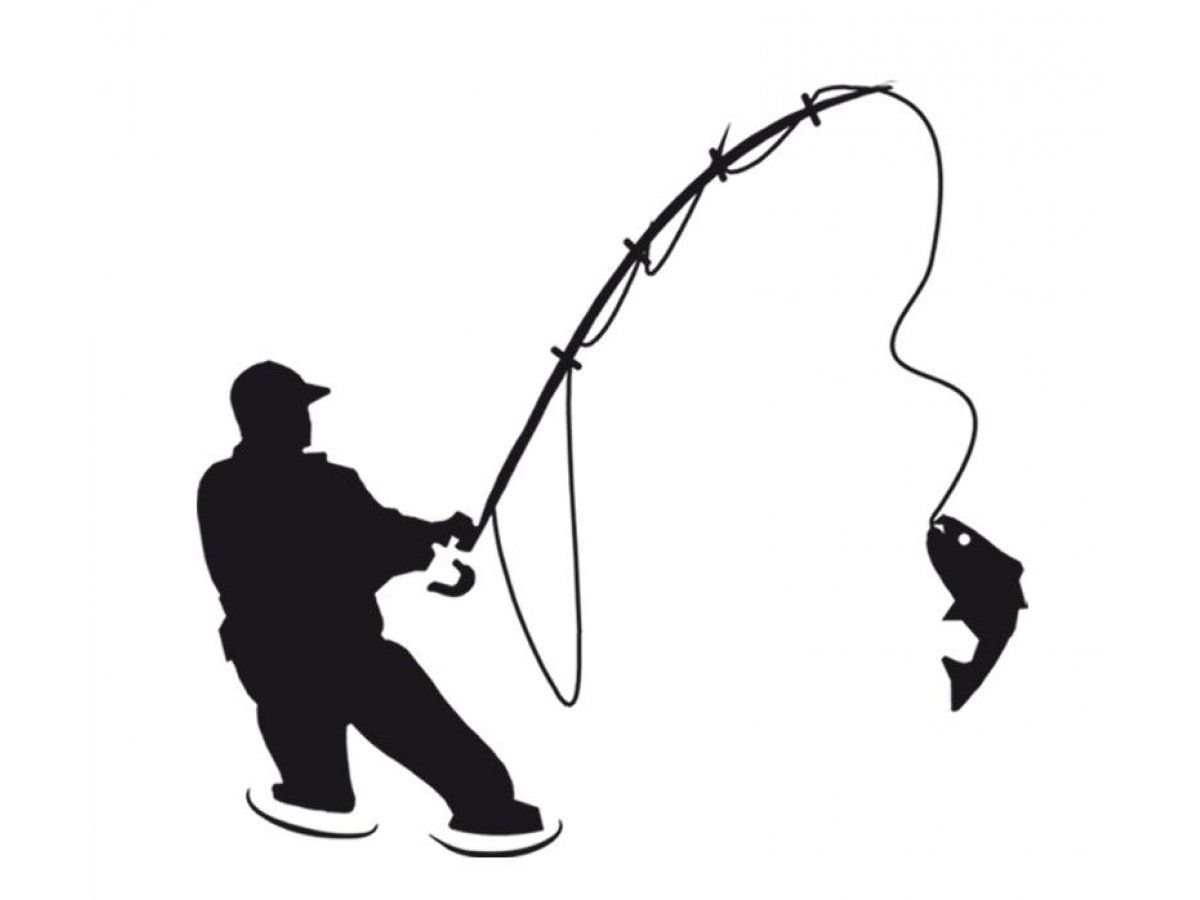 Трафарет рыбалка
