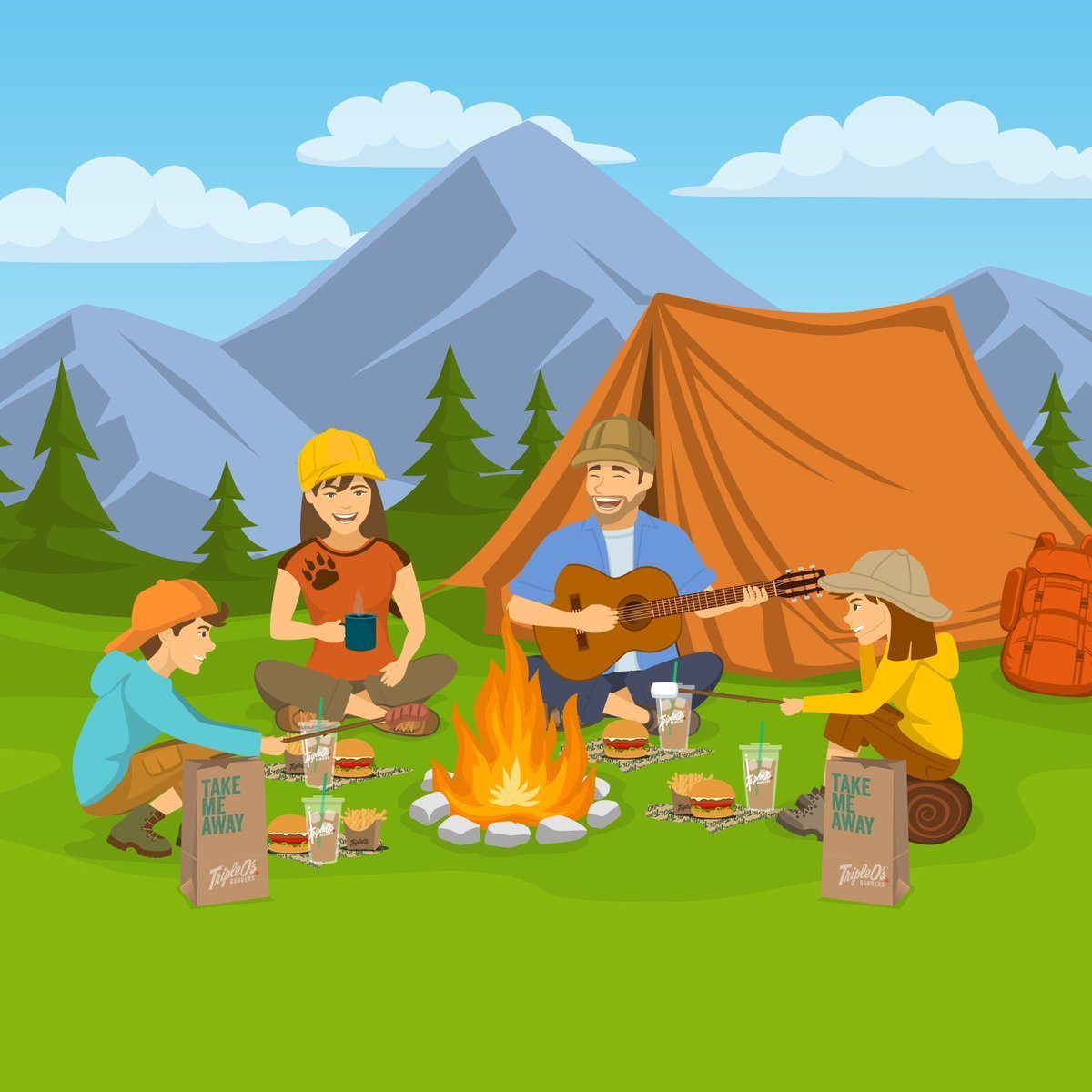 Поход мультяшный